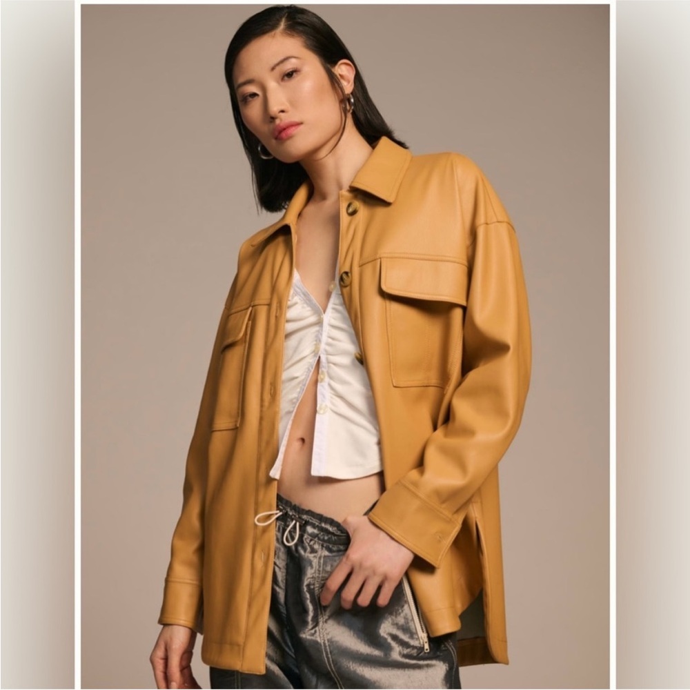 Maeve by Anthropologie faux leather jacket